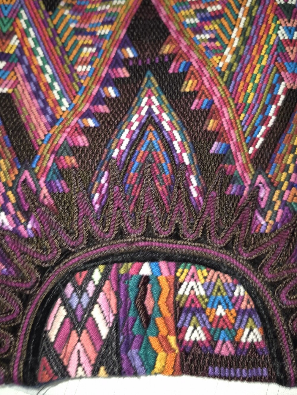 Embroidered Boho Jacket Unique One of a Kind Guatemalan Handwoven Art - Picture 6 of 8